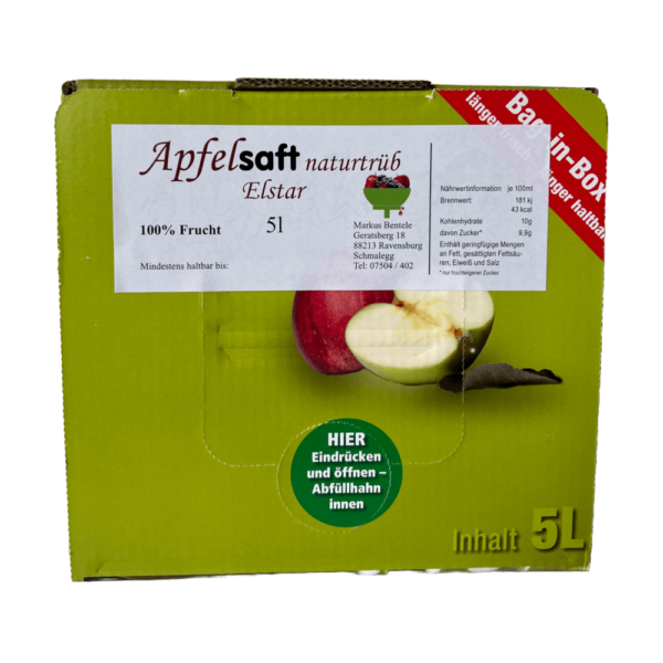 Apfelsaft naturtrüb Elstar 5l